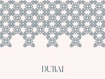 Dubai Graphic pattern typography vector