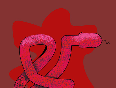 Slither design graphic design illustration inktober