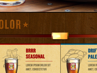 Widmer slider beer color user interface