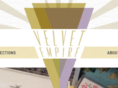 Velvet Empire art deco identity logo website