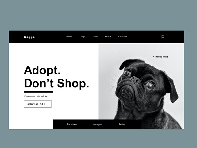 Doggie - Landing Page Design design landing page