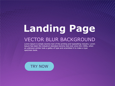 Vector landing page blur wallpaper. Minimal clean background flyer