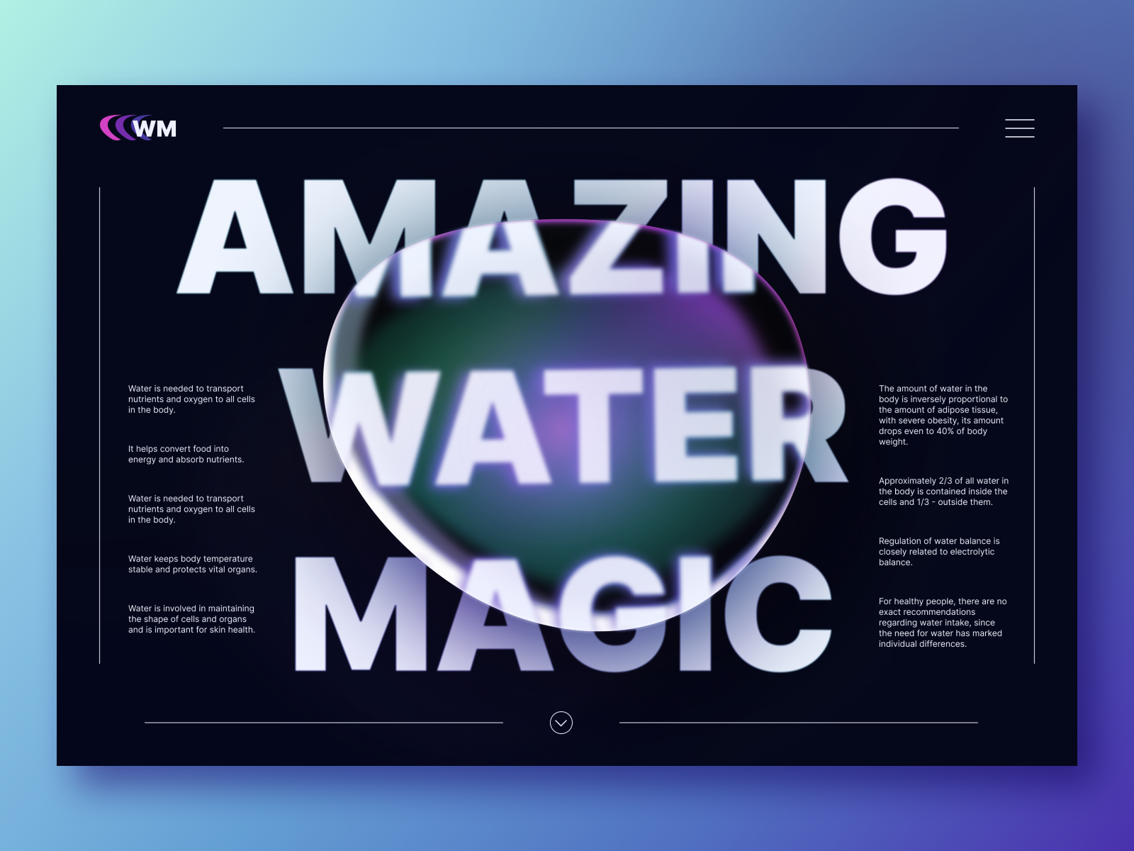 WATER MAGIC website concept by Evhenii Hroma on Dribbble
