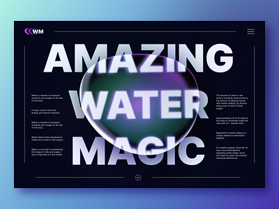WATER MAGIC website concept behance branding design dribble figma illustration logo photoshop ui ux