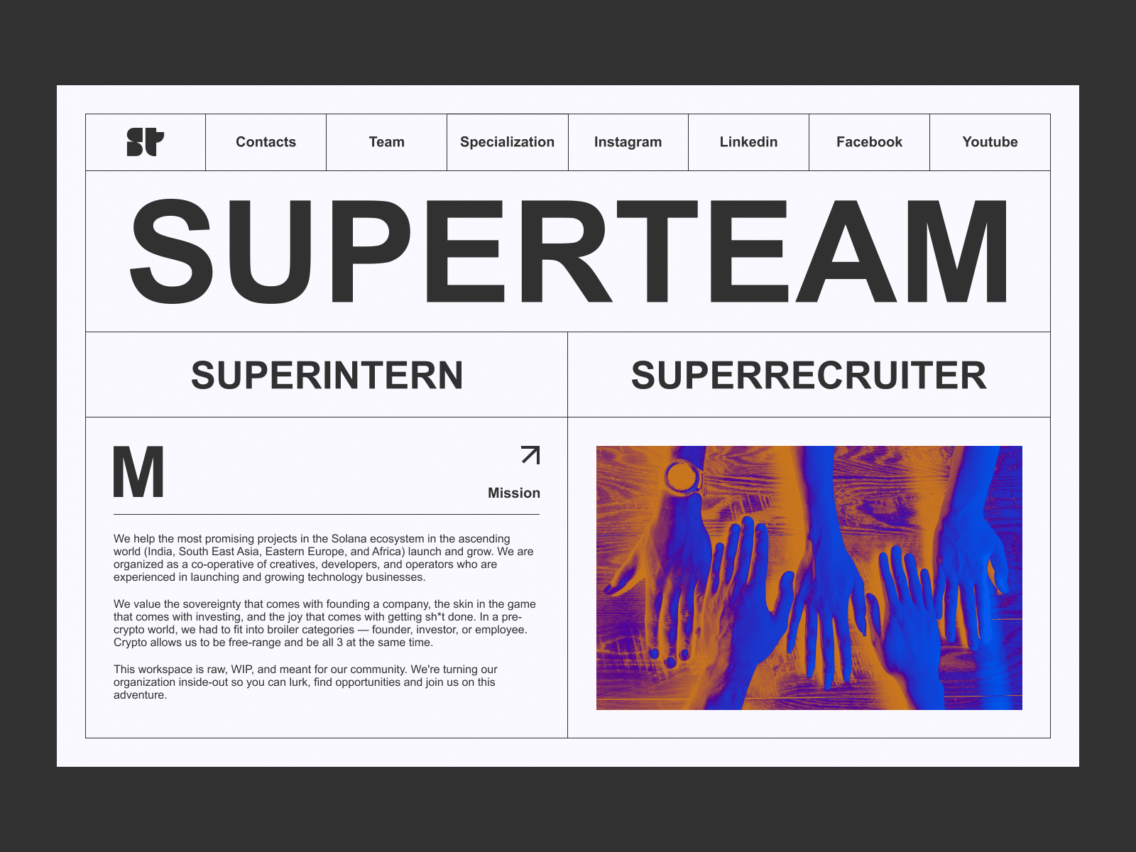 Superintern.fun website redesign concept 3d animation behance branding crypto design dribble figma finance graphic design illustration logo motion graphics photoshop ui ux