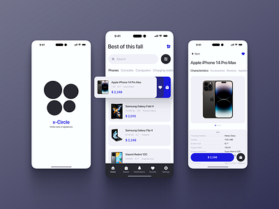 x-Circle - Online store of appliances behance branding design dribble figma illustration logo photoshop ui ux