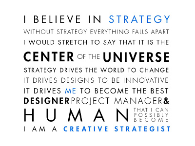 Strategy Manifesto