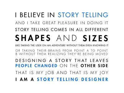 Storytelling Manifesto design manifesto me strategy