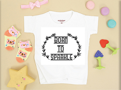 BORN TO SPARKLE T-SHIRT DESIGN branding design illustration logo typography vector