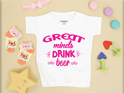 GREAT MINDS DRINK BEER T-SHIRT DESIGN branding design illustration logo typography vector