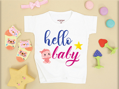 HELLO BABY T-SHIRT DESIGN branding design illustration logo typography vector