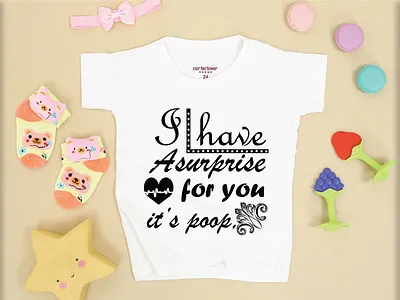 i have asurprise for you it, s poop t-shirt design branding design illustration logo typography vector