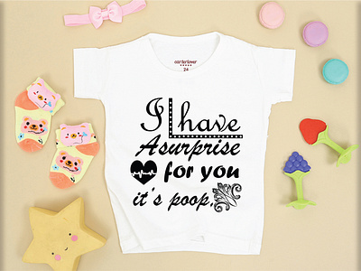 i have asurprise for you it, s poop t-shirt design branding design illustration logo typography vector