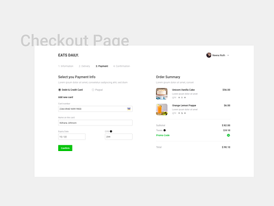 Checkout Page UI ecommerce ui ui design