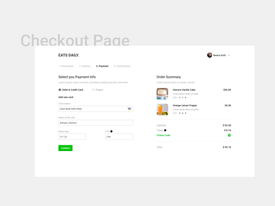 Checkout Page UI