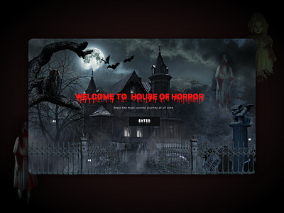 Scary Hourse Landing page