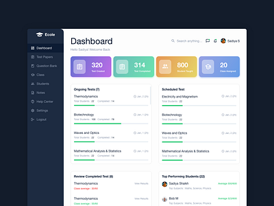 Student Analytical Dashboard