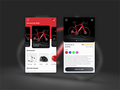 Trek Bike App Concept dailyui ui ui design