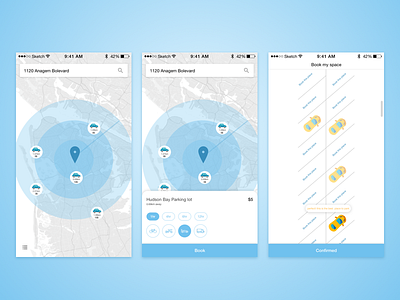 Book my space parking booking user experience uxui