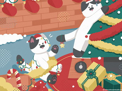 Cat Illustration: Christmas bookillustration cat christmas holiday illustration illustrator