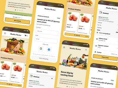 Sign up Experience: Grocery Delivery grocery product design web app