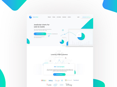 Fusionchart Landing Page Reimagination javascript chart ui ui design ux