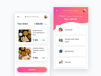 Order And Checkout / 01 card cart food order payment