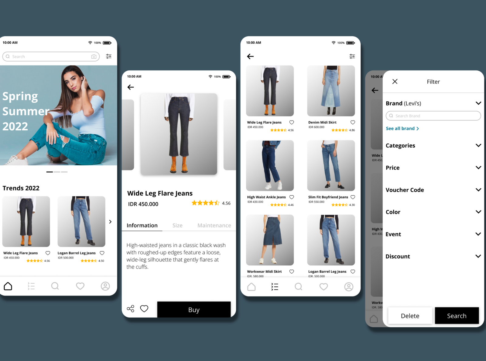 My Jeans App by Assyifa Almayzarani on Dribbble