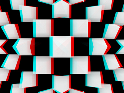 stéréoscopique noir 3d abstract c4d motion graphics stereoscopy