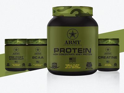 Army Supplements Label Design