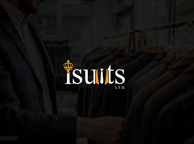 Isuits ltd Logo brand identity branding design flat logo graphic design illustrator logo logo design logo maker minimal minimalist suit suit logo tailor logo vector