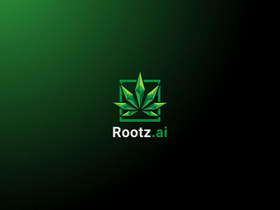 Logo Design l Brand Identity l Rootz.ai brand identity branding cannabis design flat graphic design illustration logo logo design logo maker minimal rootz logo vector