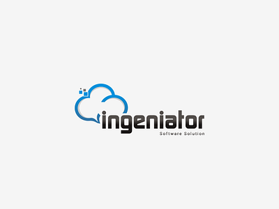 Ingeniator Software Solution abstract brand identity branding cloud design flat graphic design illustrator ingeniator logo logo design logo maker minimal modern pictorial simple software software solution unique wordmark