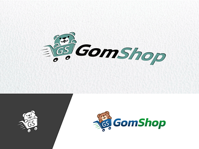 GomShop Logo Design abstract bear bear logo brand identity branding custom design flat gomshop graphic design logo logo design logo maker minimal minimalist modern pictorial shop shop logo vector