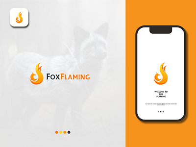 Fox Flaming abstract app logo brand identity branding design flaming flat fox fox flaming graphic design illustrator logo logo design logo maker minimal modern professional simple unique vector