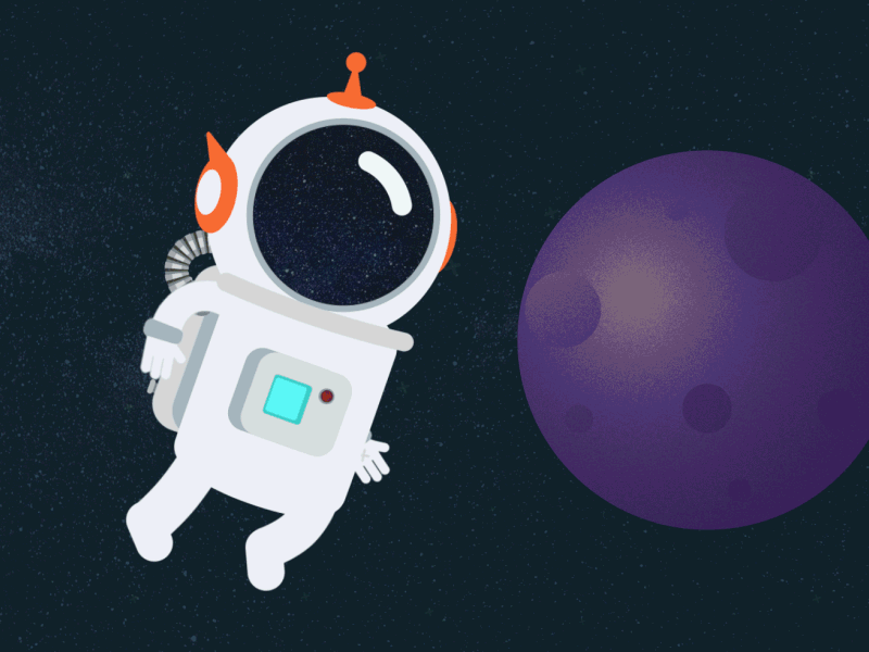 Hello Dribbble... finally! :) animation animation after effects beginning debut shot debute debutshot design dribbble debut gif animated gif animation hello hello dribbble hello world illustration player space space art space exploration spaceman wandering