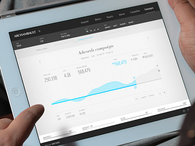 Data Analytics User Interface analytics chart clean data interface ipad simple touch ux