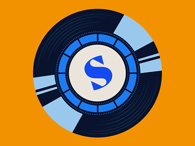 Sountrack Podcast banda sonora blue design diseño diseño grafico graphic design illustrator orange podcast soundtrack vinilo vynil