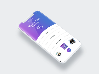 Humphotowale - choose interest app appdesign creative interest interest screen iphone x ui ux uxui