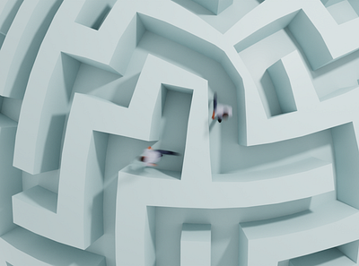 Labyrinth 3d blender colors design illustration minimal render