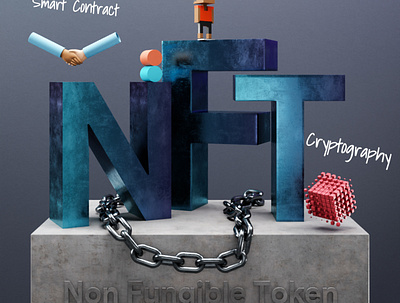 NFT illustration 3d blender colors illustration nft render