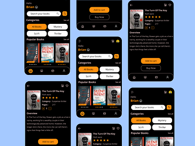 Shopping App of Books app books app design mobile app mobile app design mobile ui shopping app shopping app of books shopping app ui shopping ui ui ux