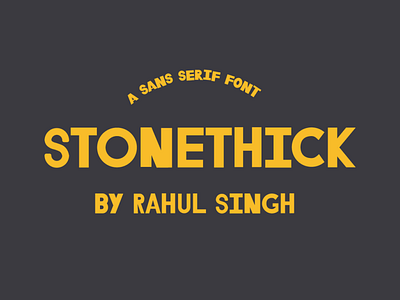 Stonethick alphabet design font lettering letters typography vector