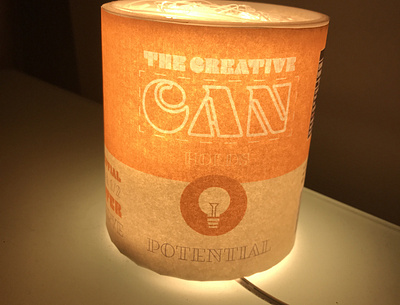 The Creative Can 3d printed 3d printer branding design light logo product typography vector