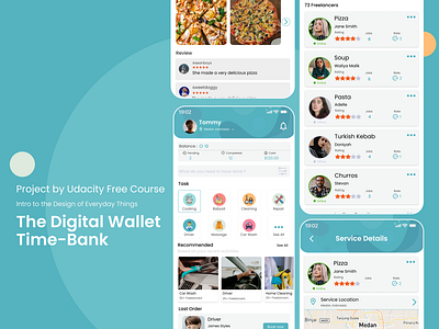 The Digital Wallet - Time Bank app dailyui ui ux