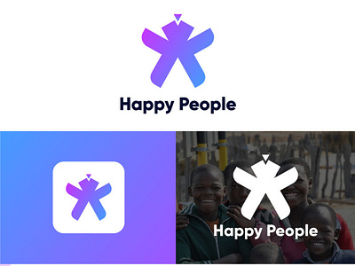 Happy People - Modern Logo and Branding design app branding design gradient graphic design icon illustration logo mode