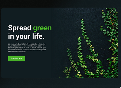 Landing Page for Green life branding design illustration landing page logo motion graphics prototyping ui uxuidesign vector