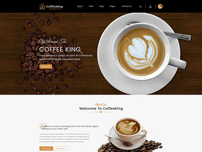 coffee website brown coffee coreldraw design figma new photoshop ui ux website xd