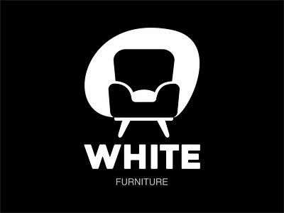 Minimalist White Furniture Logo black logo branding brandlogo creative logo furniture logo furnitutre logo new logo white logog