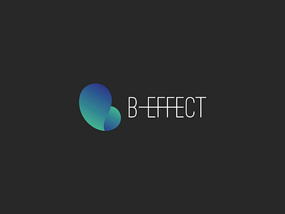 B Effect branding butterfly gradient logo typography